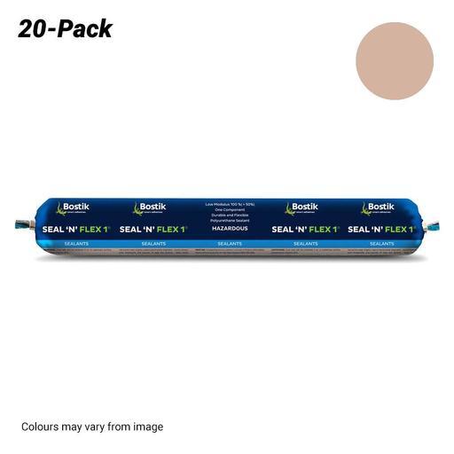 Bostik 3084004620PK 20-Pack 600ml Seal N Flex 1 Sealant Sausage - Sandstone