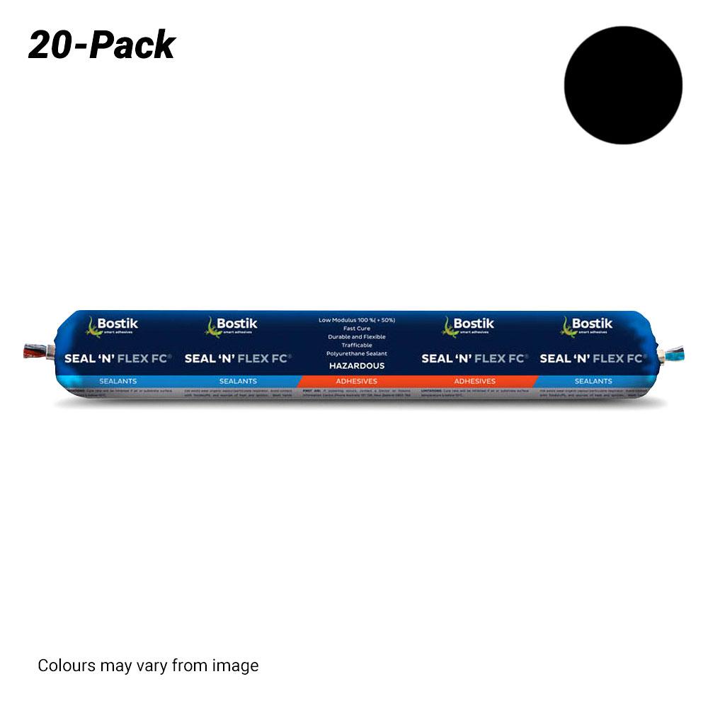 Bostik 3080051220PK 20-Pack 720gms 600ml Seal N Flex FC Sealant Sausage - Black – image 1