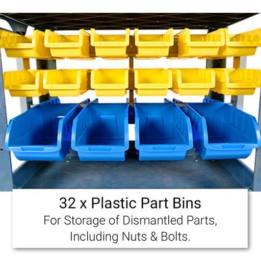 TradeQuip 6046 Workshop Trolly with 32 Parts Bins – image 2