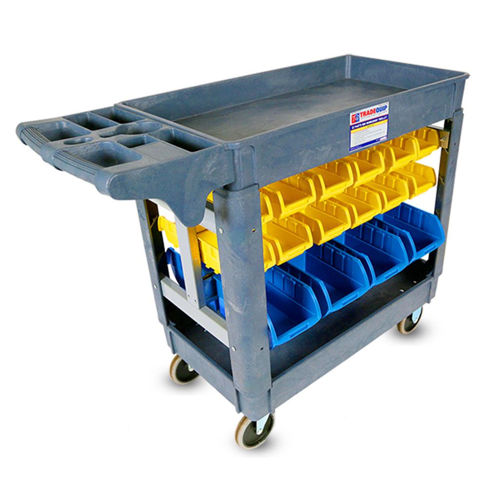 TradeQuip 6046 Workshop Trolly with 32 Parts Bins – image 1