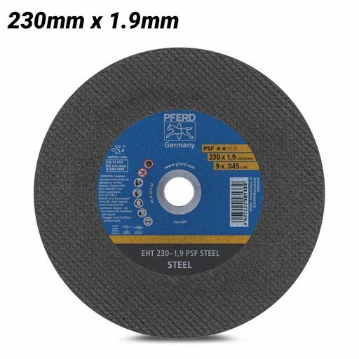 PFERD EHT 230-1.9 A 46 P PSF (61728231) 230mm (9") x 1.9mm Ultra-Thin Flat Cut-Off Wheel