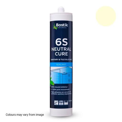 Bostik 30608417 300ml 6S Neutral Cure Sanitary & Tile Silicone Sealant - Titanium/ Off-White
