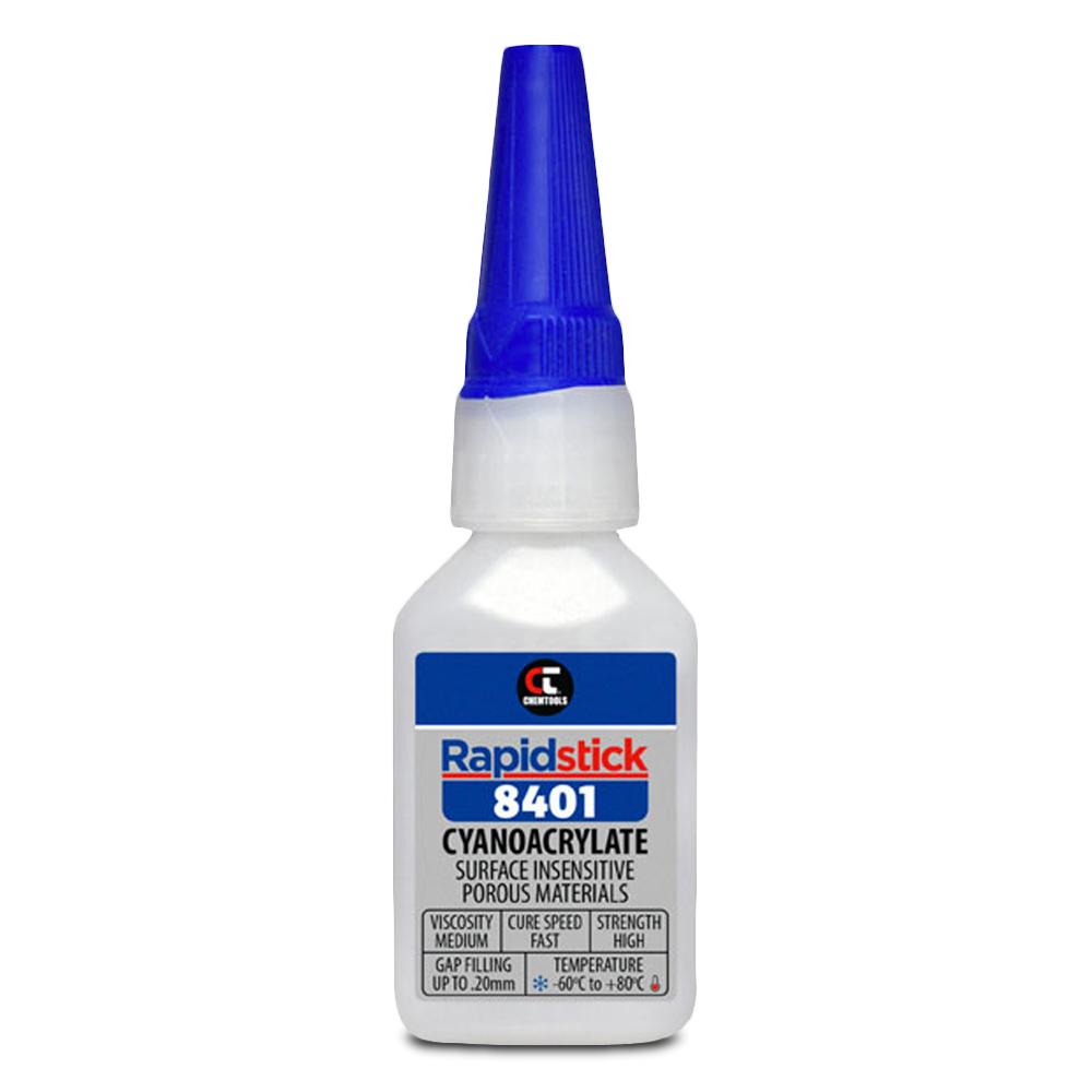 Chemtools 8401-20 25ml Rapidstick Instant Adhesive - Surface Insensitive - Porous Materials - Clear – image 1