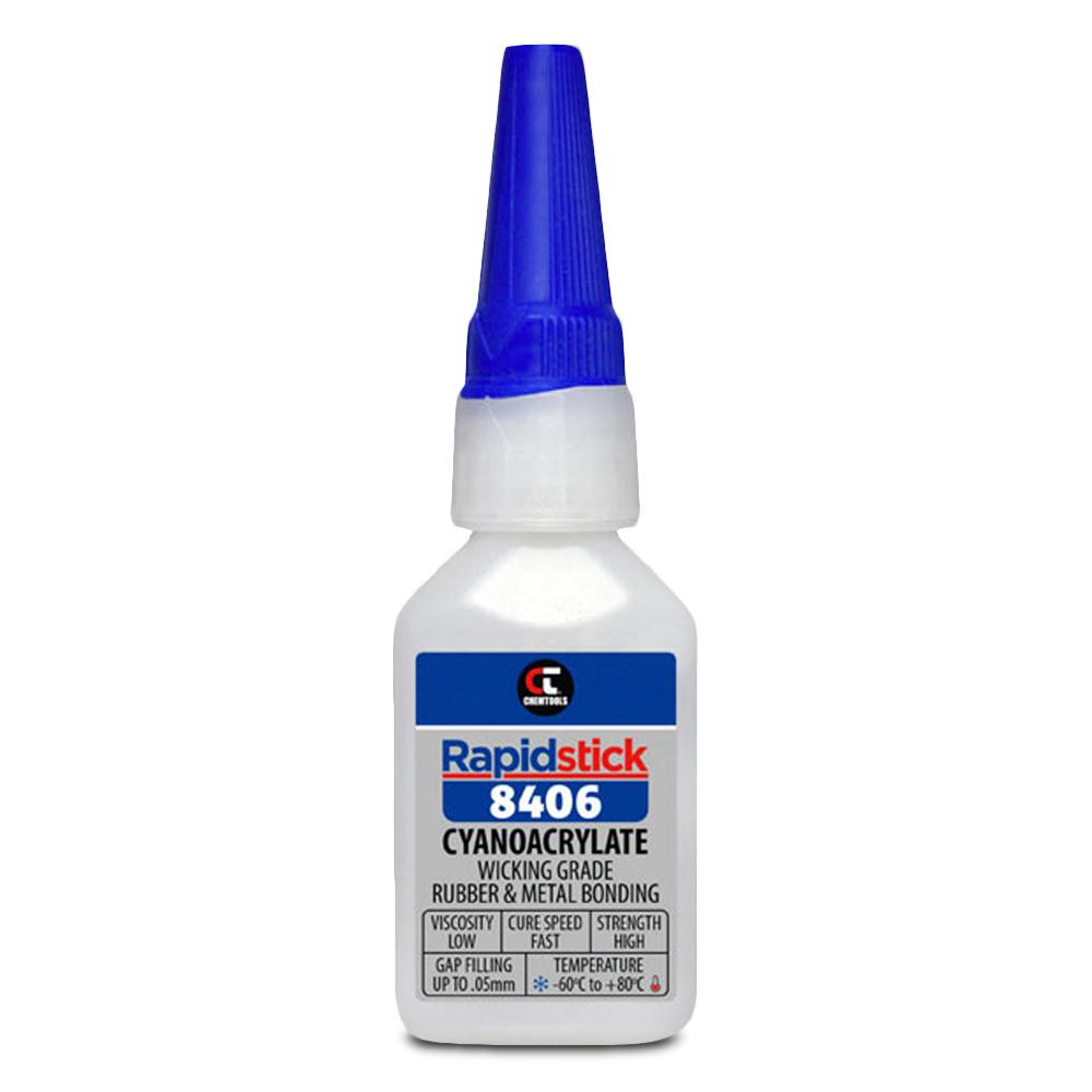 Chemtools 8406-20 25ml Rapidstick Instant Adhesive - Wicking Grade - Rubber & Metal Bonding - Clear – image 1