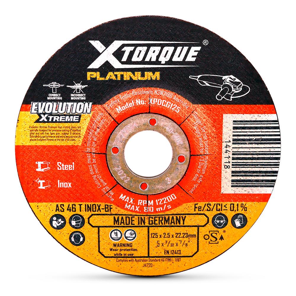Xtorque XPDCG125 Platinum 125mm (5") 2.5mm Depressed Centre Premium Inox Cut & Grind Disc – image 1