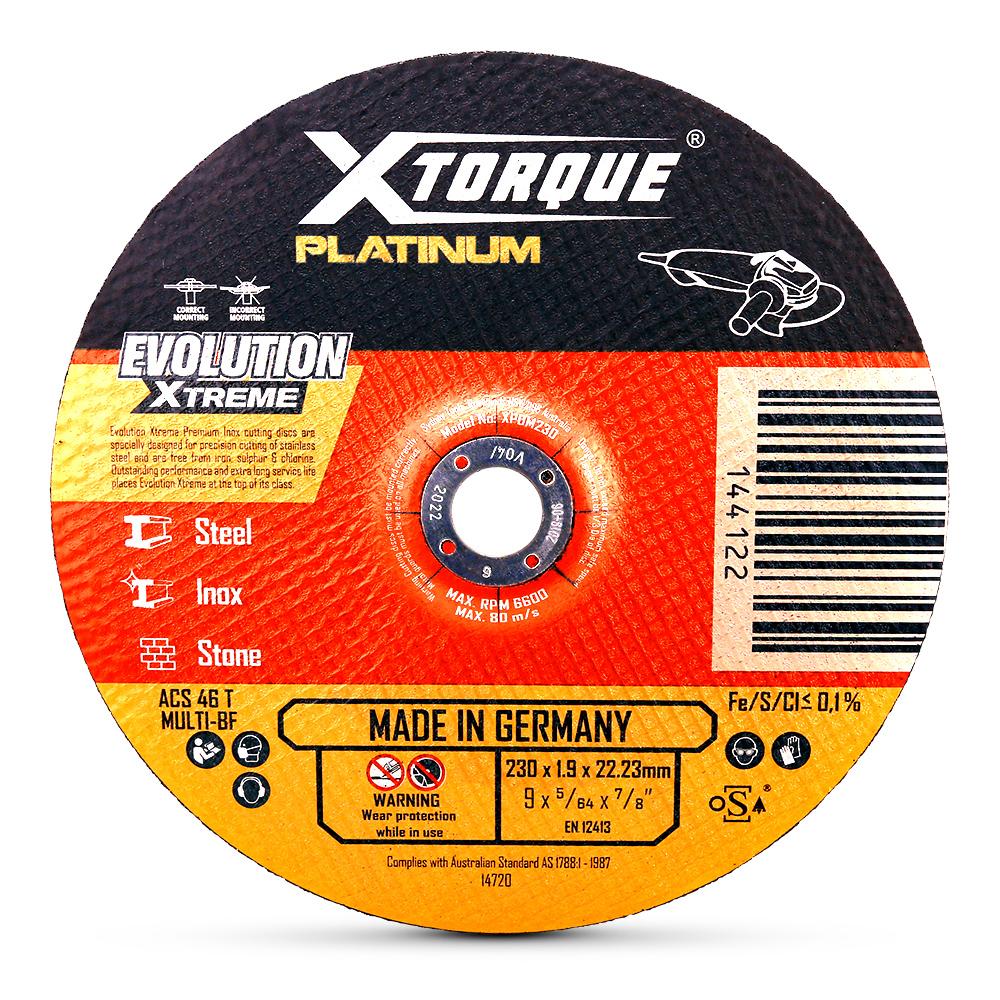 Xtorque XPDM230 Platinum 230mm (9") 1.9mm Depressed Centre Premium Multi Material Cutting Disc – image 1