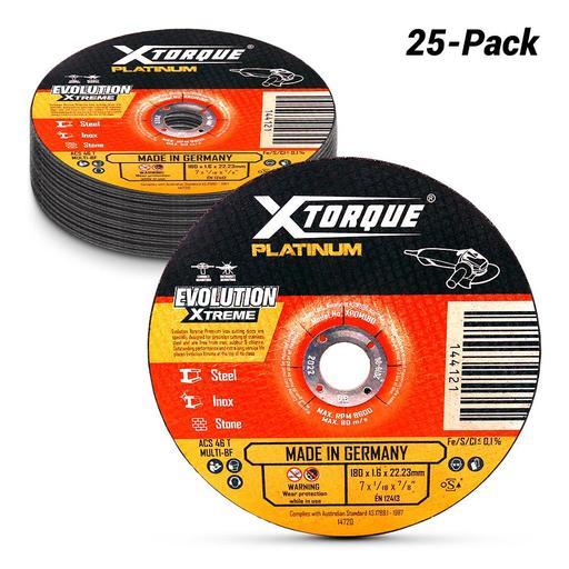 Xtorque XPDM180-25 Platinum 25-Pack 180mm (7") 1.6mm Depressed Centre Premium Multi Material Cutting Disc