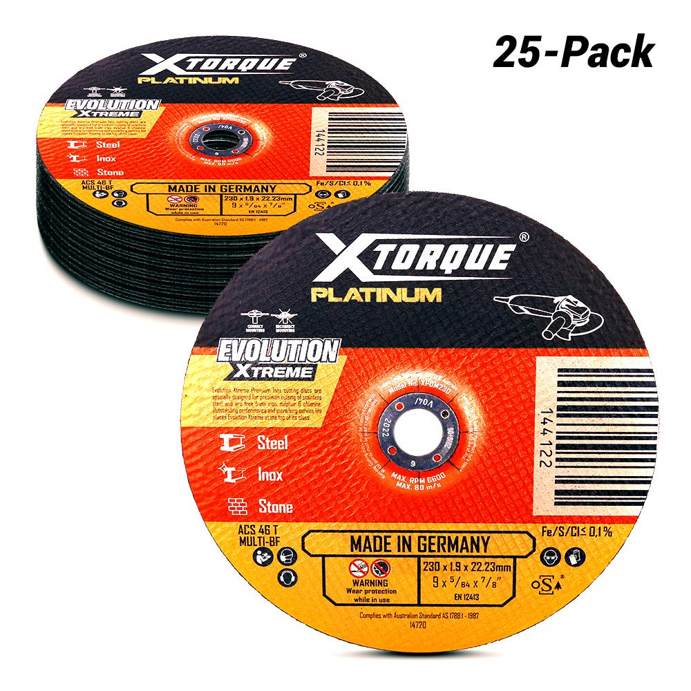 Xtorque XPDM230-25 Platinum 25-Pack 230mm (9") 1.9mm Depressed Centre Premium Multi Material Cutting Disc – image 1
