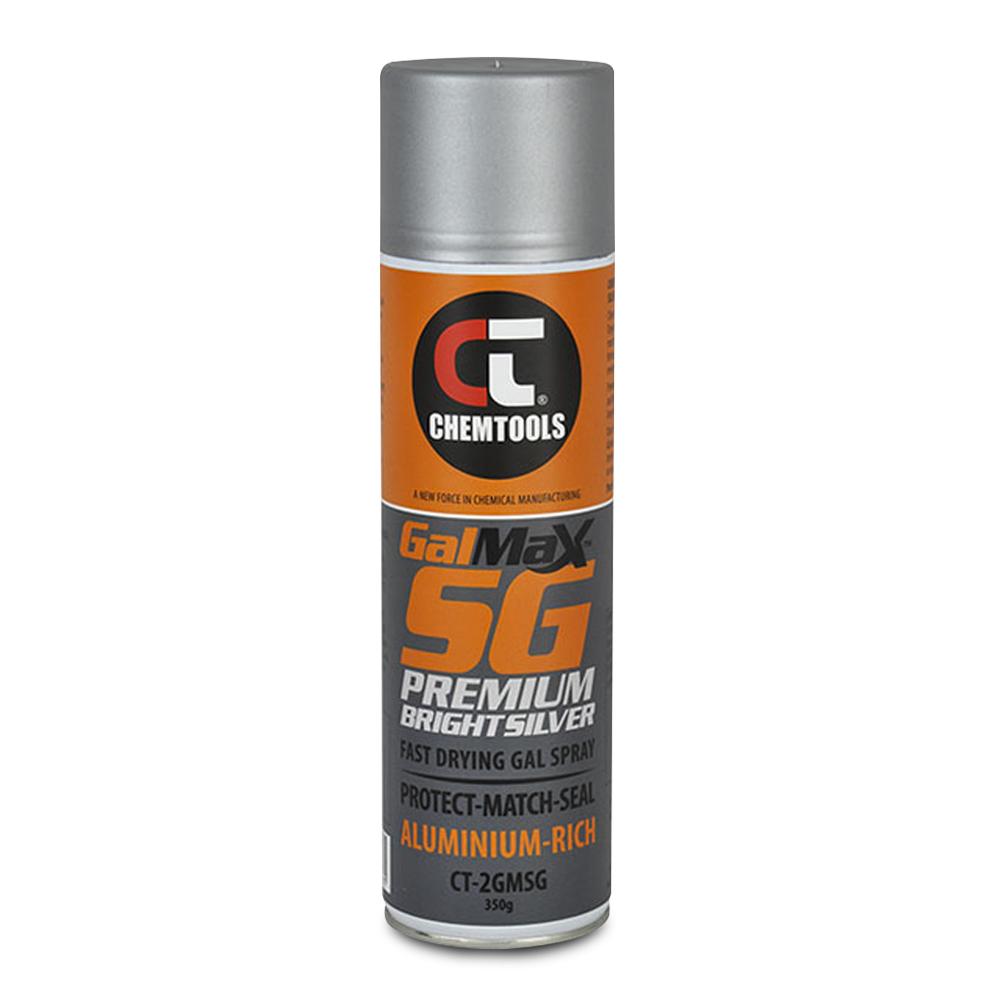 Chemtools CT-2GMSG-350 350g SG Premium Bright Silver All-In-1 Galvanising Aerosol Paint – image 1