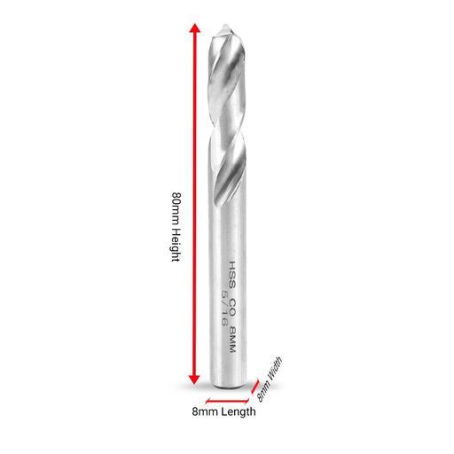 Daytona DCOALT 8mm HSS Cobalt Spot Drill Bit – image 3