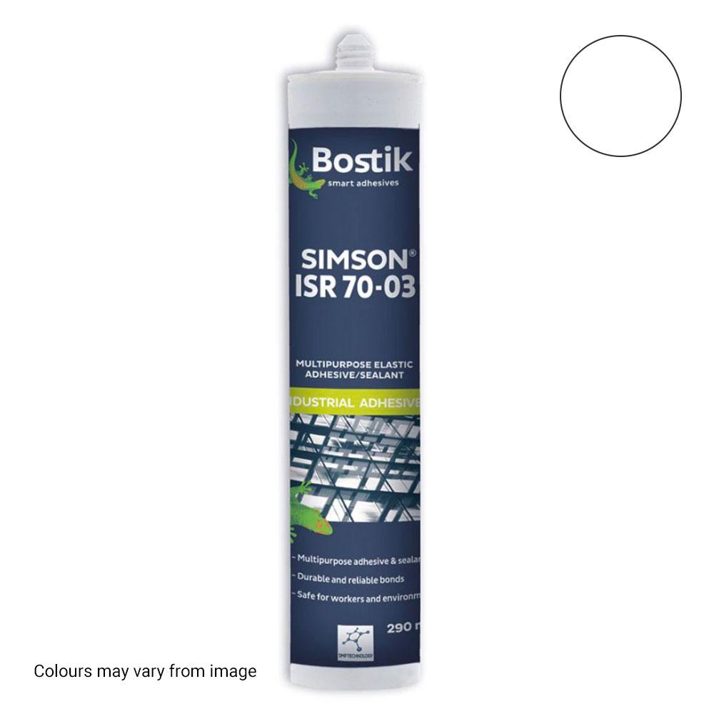 Bostik 3013212112PK 12-Pack 290ml ISR 70-03 Simson Silicone Elastic Adhesive/ Sealant Cartridge- White – image 3