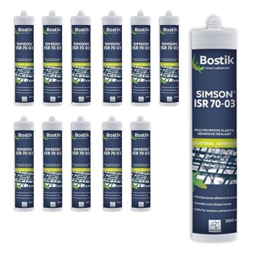 Bostik 3013212112PK 12Pack 290ml ISR 7003 Simson Silicone Elastic