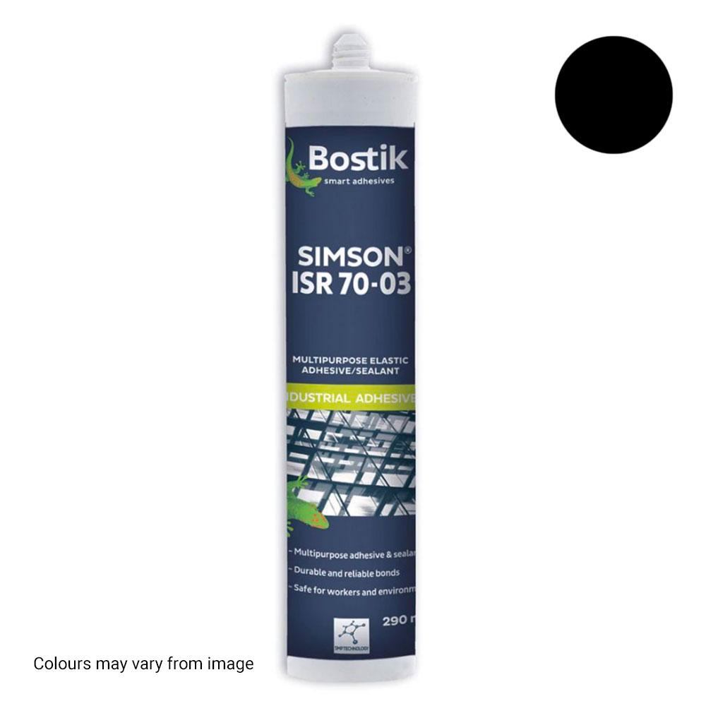 Bostik 3013217112PK 12-Pack 290ml Simson ISR 70-03 Elastic Adhesive/ Sealant Cartridge - Black – image 3