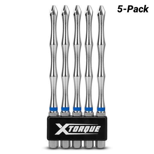 Xtorque PZ1100 5-Pack PZ1 100mm Magnetic Pozidrive Head Torsion Driver Bits