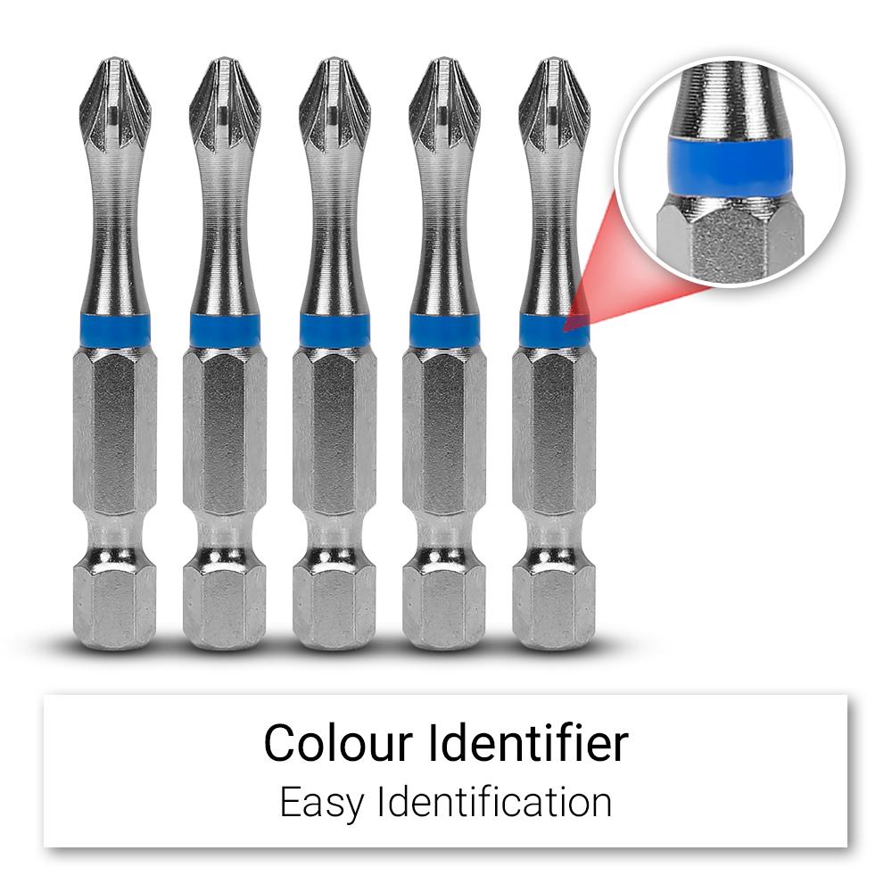 Xtorque PZ1505 5-Pack PZ1 50mm Magnetic Pozidrive Head Torsion Driver Bits – image 3