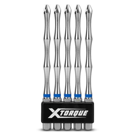 Xtorque PZ2100 5-Pack PZ2 100mm Magnetic Pozidrive Head Torsion Driver Bits – image 2