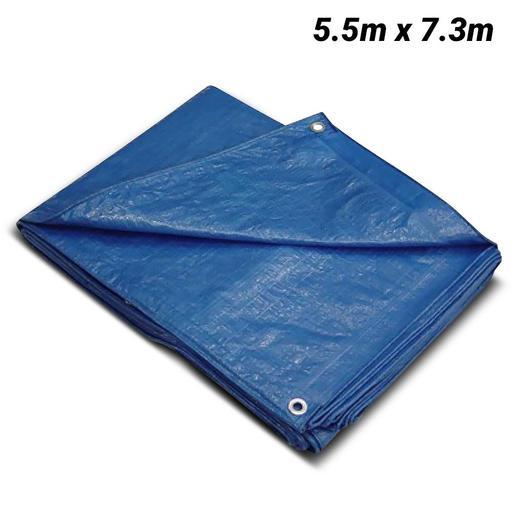 Polytuf B760 5.5m x 7.3m Medium Duty Blue Tarp