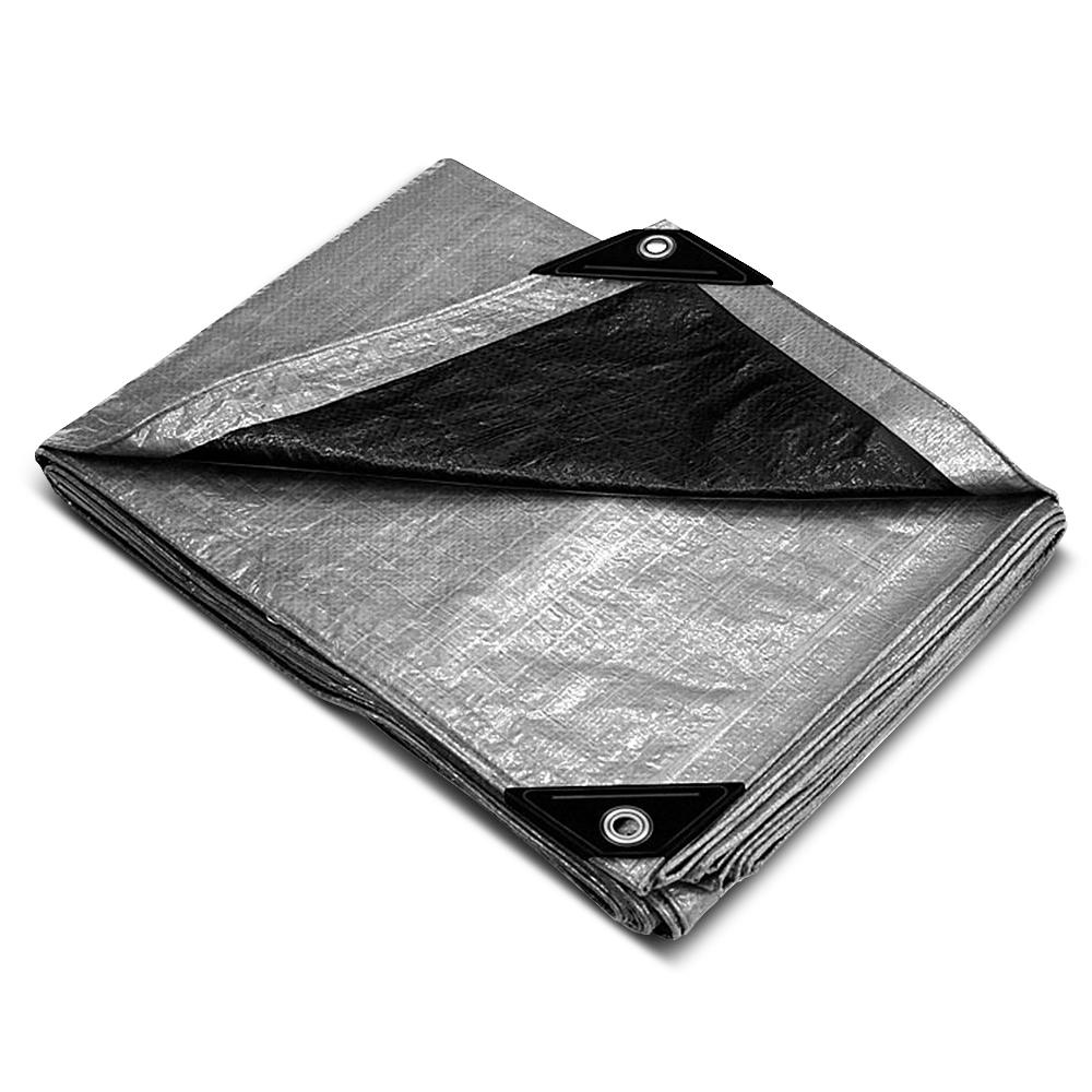 Polytuf SB1012 3m x 3.6m Extra Heavy Duty Silver/Black Tarp – image 2