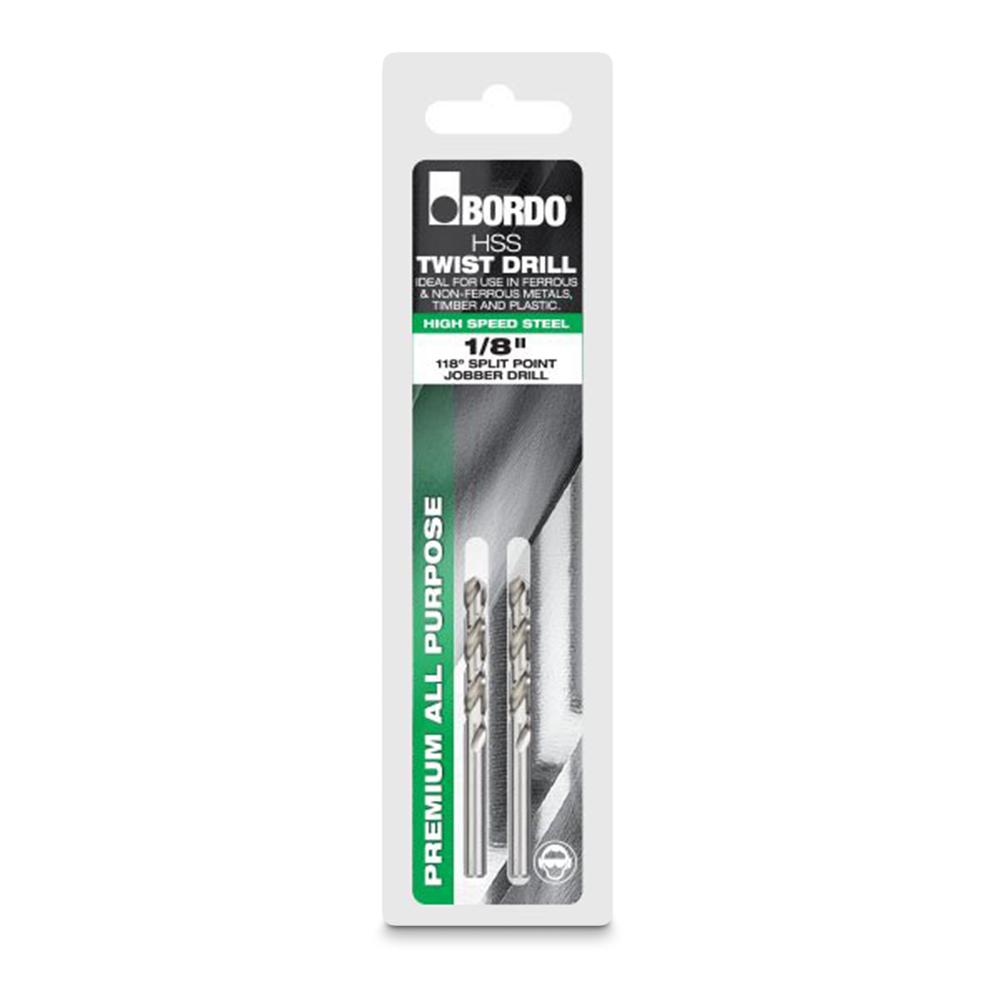 Bordo 2006-1/16S 1/16" Bright HSS Jobber Drill - 2Pk Clam – image 1