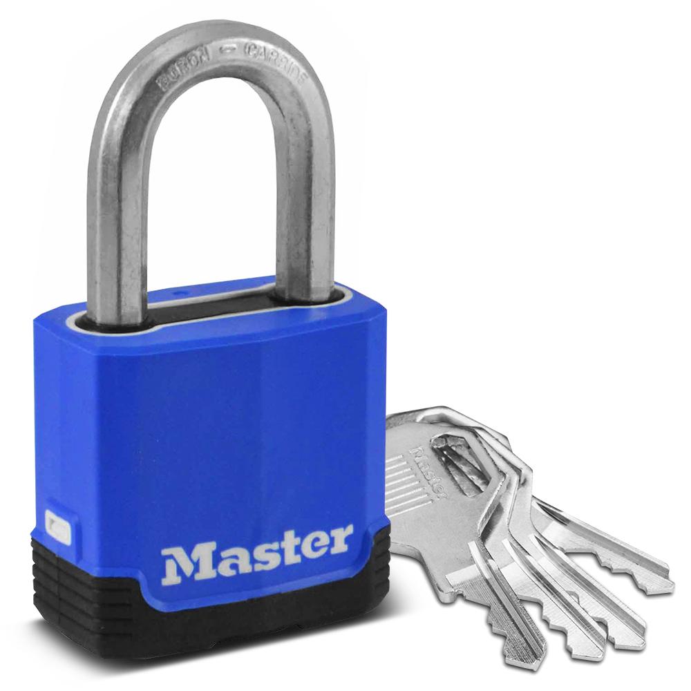 Master Lock M516DLFAU 50mm (2-1/2") Excell Weather Tough Covered Laminated Steel Padlock – image 1