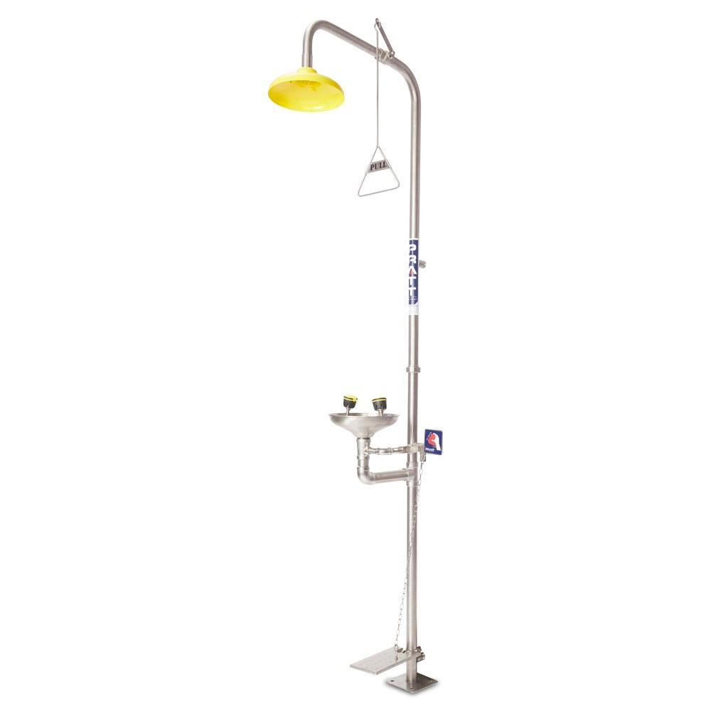 Pratt SE612 Combination Shower with Eye Wash, Bowl & Foot Treadle – image 1