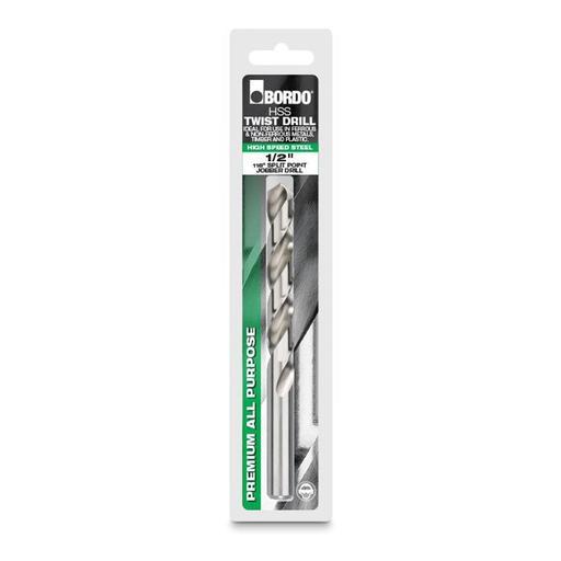 Bordo 2006-31/64S 31/64" Bright HSS Jobber Drill - Clam