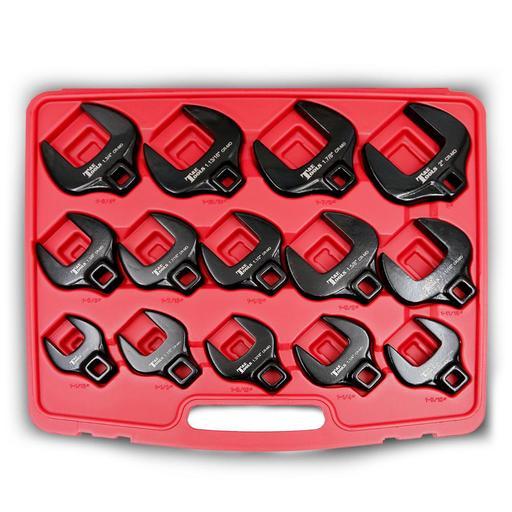 T&E Tools CF1400 14PCE 1/2" Drive SAE Open End Crowsfoot Wrench Set 