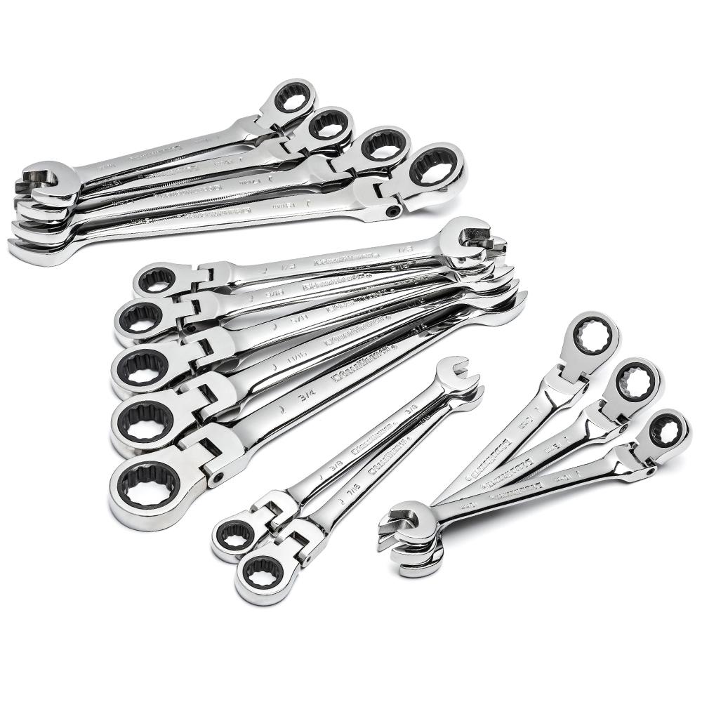 GEARWRENCH 85141 14pce Metric/SAE Flex Head Ratcheting Wrench Set