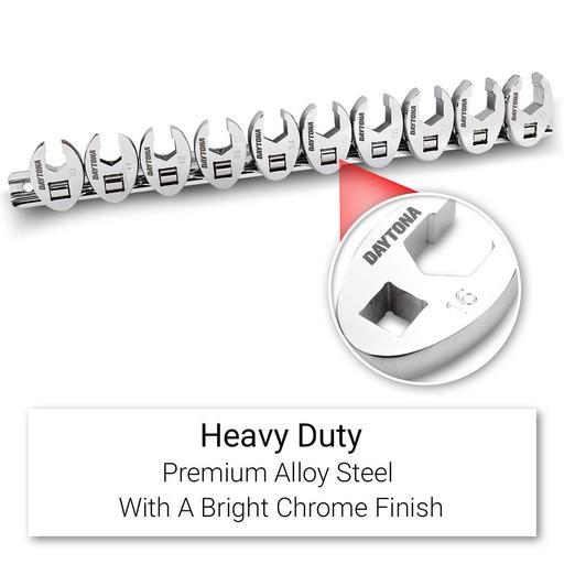 Daytona D10CROW 10pce 3/8" Drive Metric Crowfoot Wrench Set – image 5