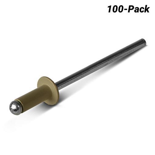 Apex AS-4-3-BU-HP 100-Pack 3.2mm x 8.6mm Aluminium/Steel Bushland Rivet