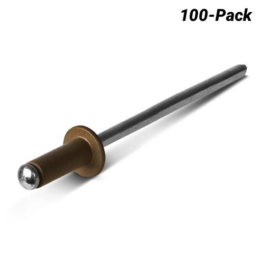 Apex AS-4-3-JP-HP 100-Pack 3.2mm x 8.6mm Aluminium/Steel Jasper Rivet