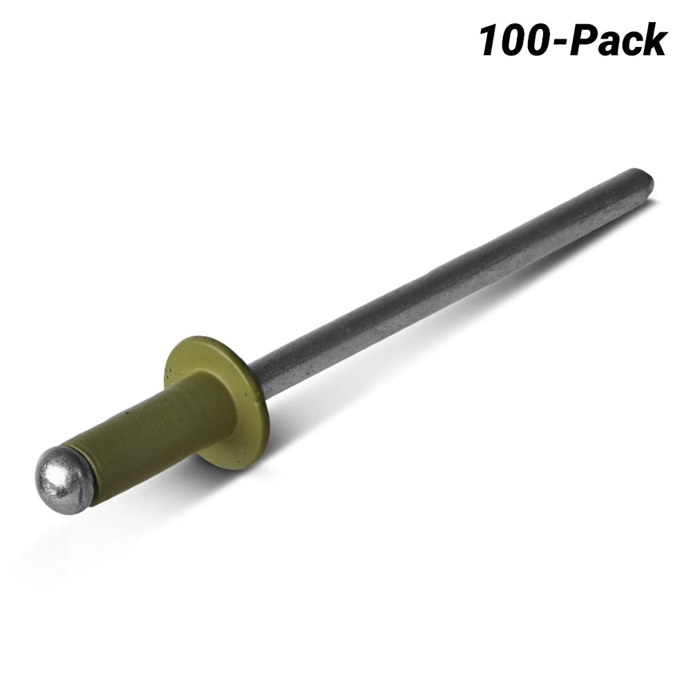 Apex AS-4-3-PE-HP 100-Pack 3.2mm x 8.6mm Aluminium/Steel Pale Eucalypt Rivet – image 1