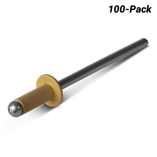 Apex AS-4-3-SB-HP 100-Pack 3.2mm x 8.6mm Aluminium/Steel Sandbank Rivet