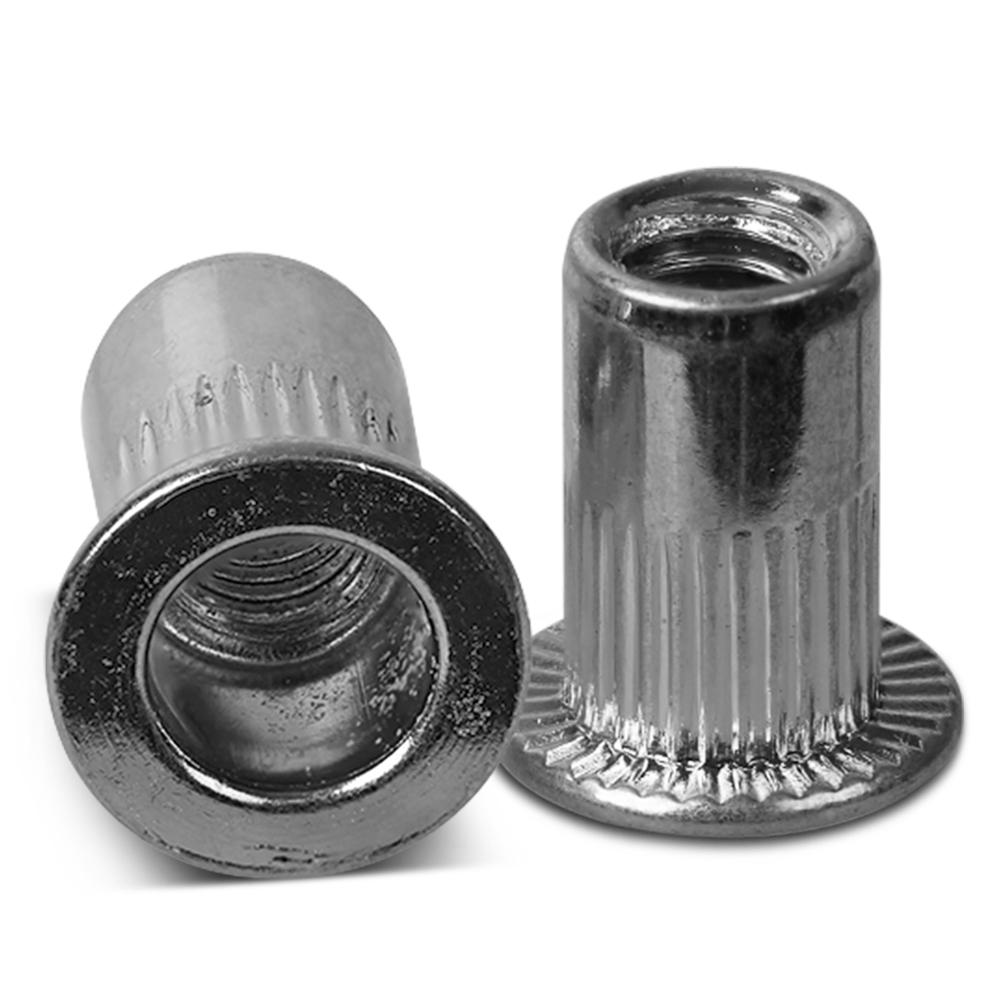 Apex NSRLM4-HP 100-Pack 6mm x 11.2mm Nut Ribbed Steel Rivet