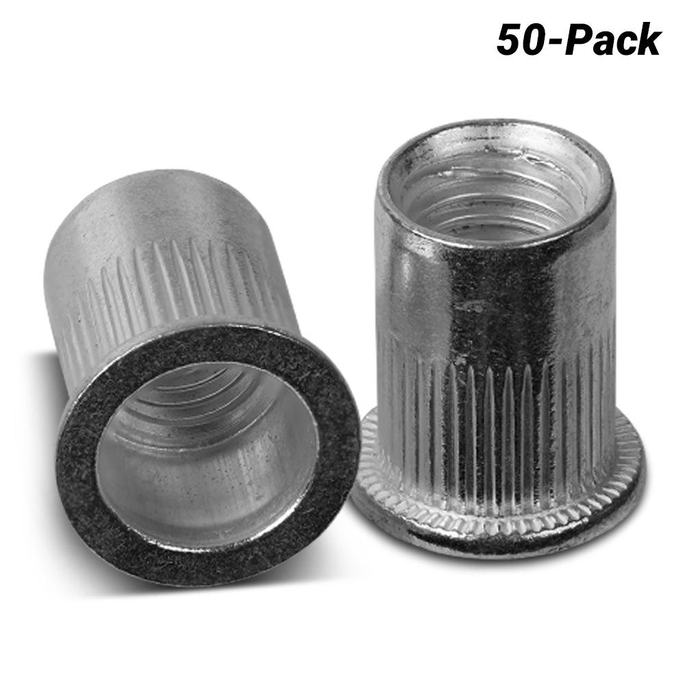 Apex NARLM10-HP 50-Pack M10 x 12 x 17.2mm Aluminium Rivet Nut Large Flange – image 1