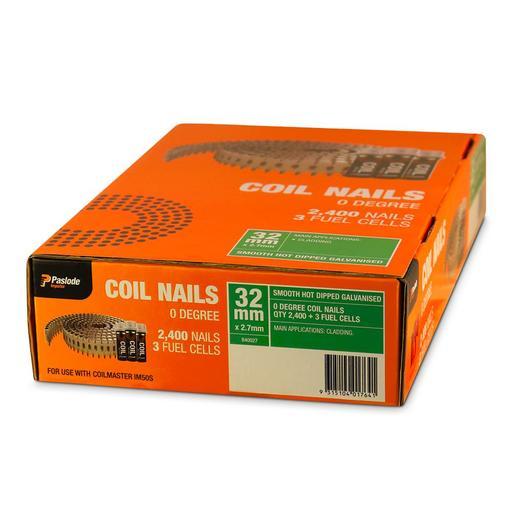 Paslode B40027  32 x 2.7mm HDG Coil Nails