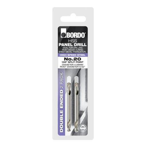Bordo 2345-20S No.20 Bright Double Ended Panel Drill
