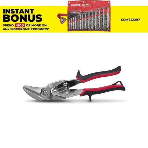 Sidchrome SCMT28566 Offset Left Cut Aviation Snips