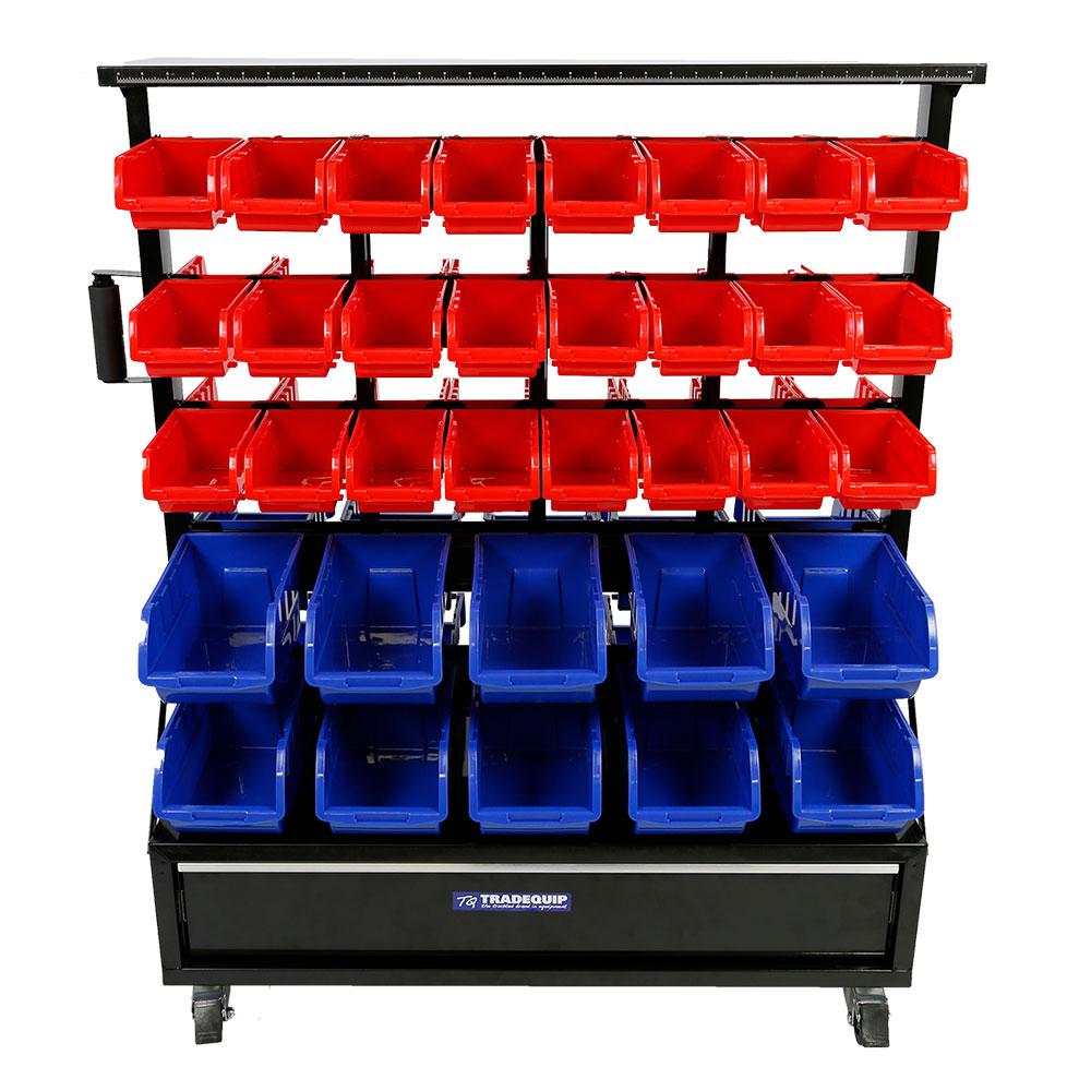 TradeQuip 6050 68 Bin Parts Storage Rack
