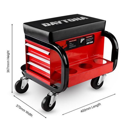Daytona DAYRS Roller Stool with 3 Drawers – image 3