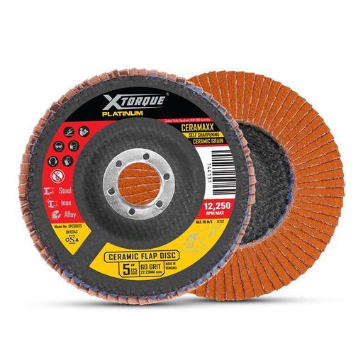 Xtorque XPC60125-10 Platinum 125MM Premium 60 Grit Ceramic Flap Disc Made In Germany-10 Pack – image 3