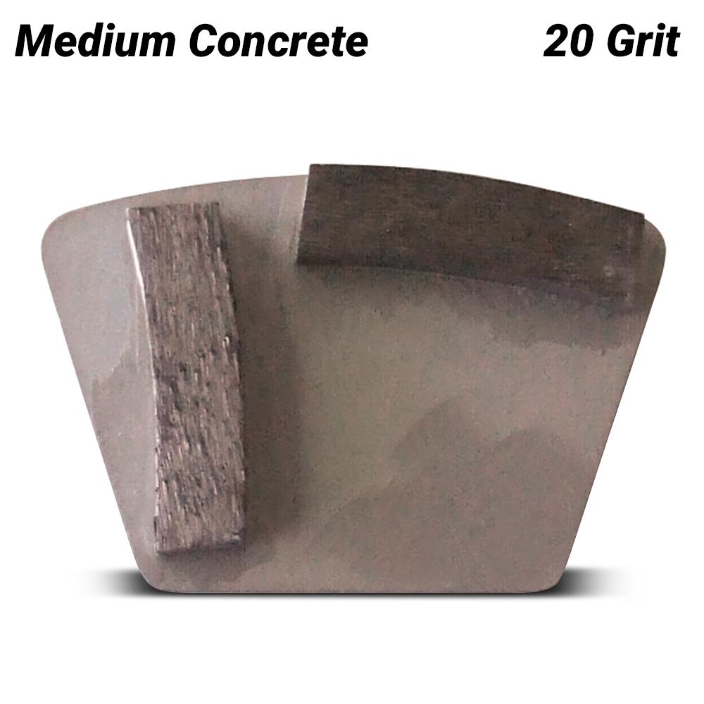 Flextool FT1EMC20-UNIT Bladetec® 20 Grit Quick-Fit Medium Concrete 2 Segment Grinding Shoe – image 1