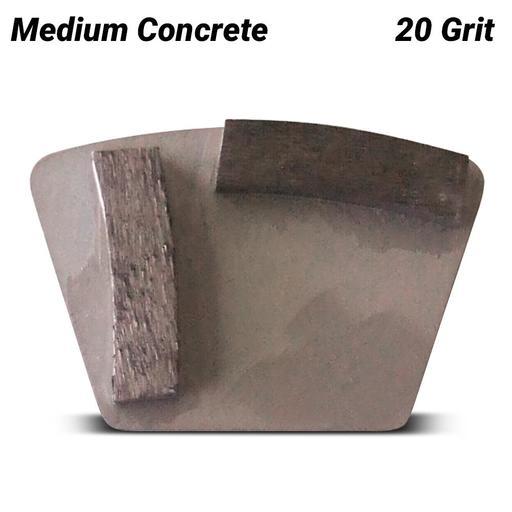 Flextool FT1EMC20-UNIT Bladetec® 20 Grit Quick-Fit Medium Concrete 2 Segment Grinding Shoe