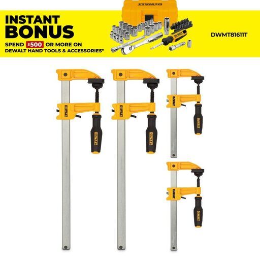 DeWalt DWHT83855 4pce 150mm/300mm F-Bar Clamp Set