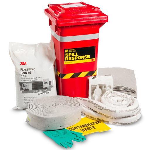 3M MSRK210 210L General Purpose Sorbent Spill Kit Wheelie Bin