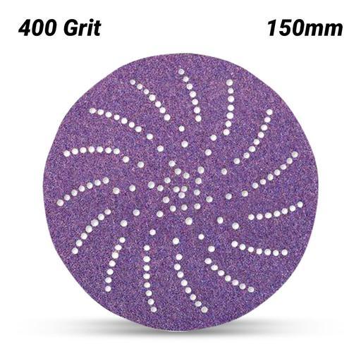 3M 7100145455 (60440347916) 150mm (6") Cubitron II 775L 400 Grit Clean Film Sanding Disc