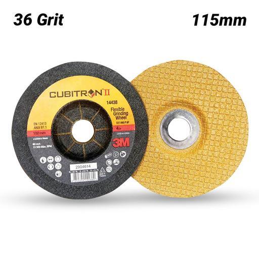 3M 7012802922 (XC002071758) 115mm x 3mm x 22mm Cubitron II 36 Grit Flexible Grinding Wheel