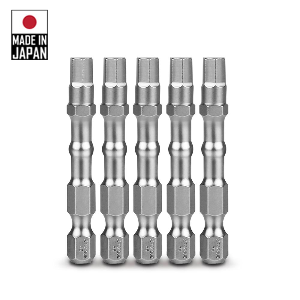 Xtorque X50HX5 Platinum 5-Pack HEX5 50mm Impact Ball Bits - MADE IN JAPAN – image 2