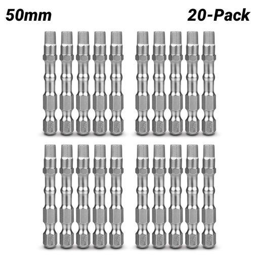 Xtorque X20HX5 Platinum 20-Pack HEX5 50mm Impact Ball Bit Set - MADE IN JAPAN