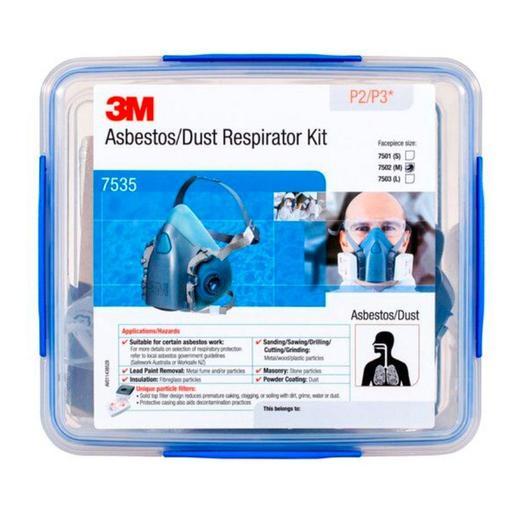 3M 7012869567 (AT010601600) P2/P3 Asbestos & Dust Respirator Kit with Half Face Respirator Mask (Medium) – image 3